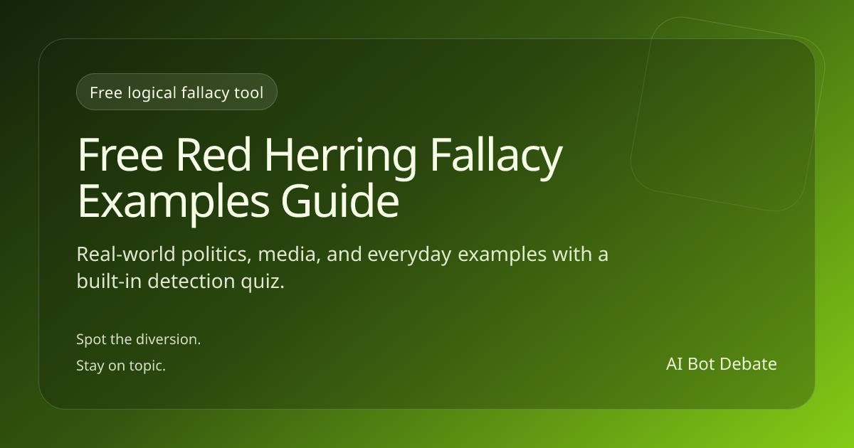 Free Red Herring Fallacy Examples Guide - Free Logical Fallacy Tool ...
